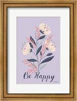 Framed Modern Floral I Lilac