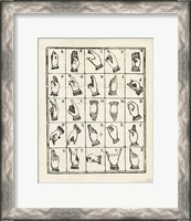 Framed Vintage Sign Language Alphabet