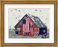 Framed Farm Pop Barn I-Flag