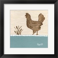 Framed Out to Pasture I  Brown Chicken