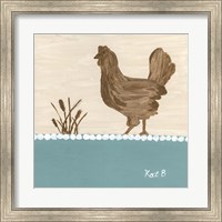 Framed Out to Pasture I  Brown Chicken