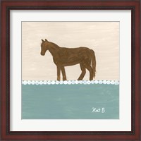 Framed 'Out to Pasture II  Brown Horse' border=