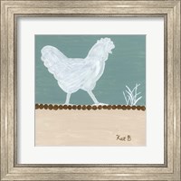 Framed Out to Pasture IV  White Chicken