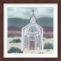 Framed Farm Sketch Church Meadow