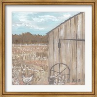 Framed Chicken & Barn