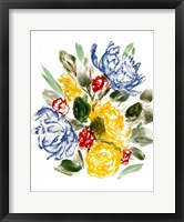 Framed Chalky Blue & Yellow I
