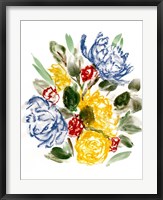 Framed Chalky Blue & Yellow I
