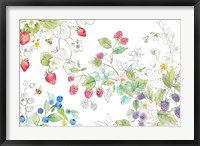 Framed Berries and Bees I