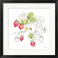 Framed 'Berries and Bees II' border=