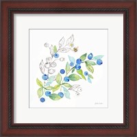 Framed 'Berries and Bees IV' border=