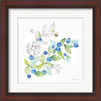 Framed 'Berries and Bees IV' border=