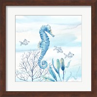 Framed 'Great Blue Sea II' border=