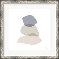 Framed 'Pieces by Pieces Neutral III' border=