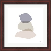Framed 'Pieces by Pieces Neutral III' border=