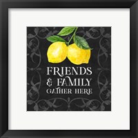 Framed 'Live with Zest sentiment II-Friends & Family' border=