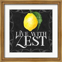 Framed Live with Zest sentiment III-Live with Zest