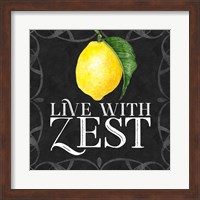 Framed Live with Zest sentiment III-Live with Zest