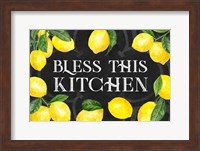 Framed Live with Zest sentiment landscape I-Bless this Kitchen