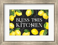 Framed Live with Zest sentiment landscape I-Bless this Kitchen