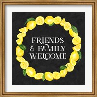 Framed Live with Zest wreath sentiment III-Friends & Family