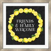 Framed Live with Zest wreath sentiment III-Friends & Family