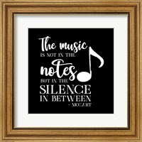 Framed 'Moved by Music black II-Mozart' border=