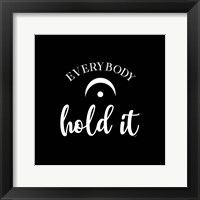 Moved by Music black IV-Hold it Framed Print