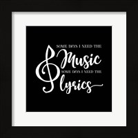 Moved by Music black IX-Some Days Framed Print