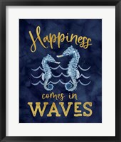 Deep Blue Sea XI on Navy Framed Print