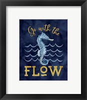 Framed 'Deep Blue Sea XII on Navy' border=