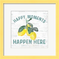 Framed 'Happy Thoughts VII on White' border=