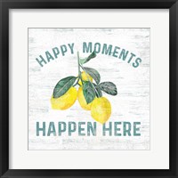 Happy Thoughts VII on White Framed Print