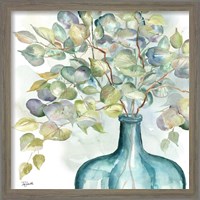 Framed 'Eucalyptus in Mason Jar III' border=