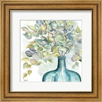 Framed 'Eucalyptus in Mason Jar III' border=