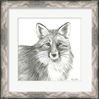 Framed 'Watercolor Pencil Forest III-Fox' border=
