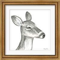 Framed 'Watercolor Pencil Forest IX-Fawn' border=