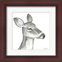 Framed Watercolor Pencil Forest IX-Fawn