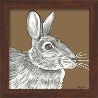 Framed 'Watercolor Pencil Forest color II-Rabbit' border=