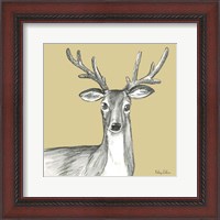 Framed Watercolor Pencil Forest color VIII-Deer