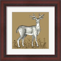 Framed Watercolor Pencil Forest color XI-Deer 2