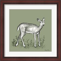 Framed Watercolor Pencil Forest color XII-Fawn 2