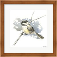 Framed Birds & Branches III-Chickadee