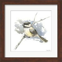 Framed Birds & Branches III-Chickadee