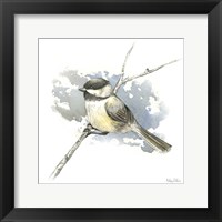 Birds & Branches III-Chickadee Framed Print