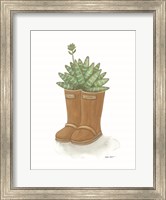 Framed Garden Boots Cactus