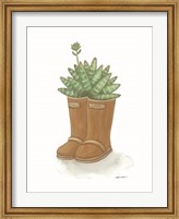 Framed Garden Boots Cactus