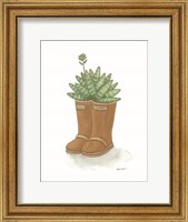 Framed Garden Boots Cactus