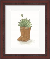 Framed Garden Boots Cactus