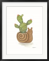Framed Snail Planter Cactus
