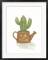 Framed Watering Can Cactus